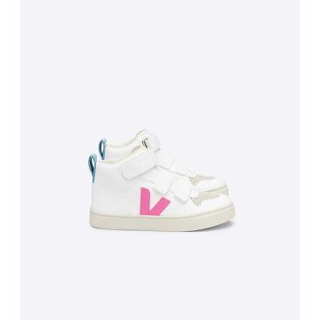 Veja V-10 MID CWL Hoog Kinderen White/Blue/Pink | BE 706OKI